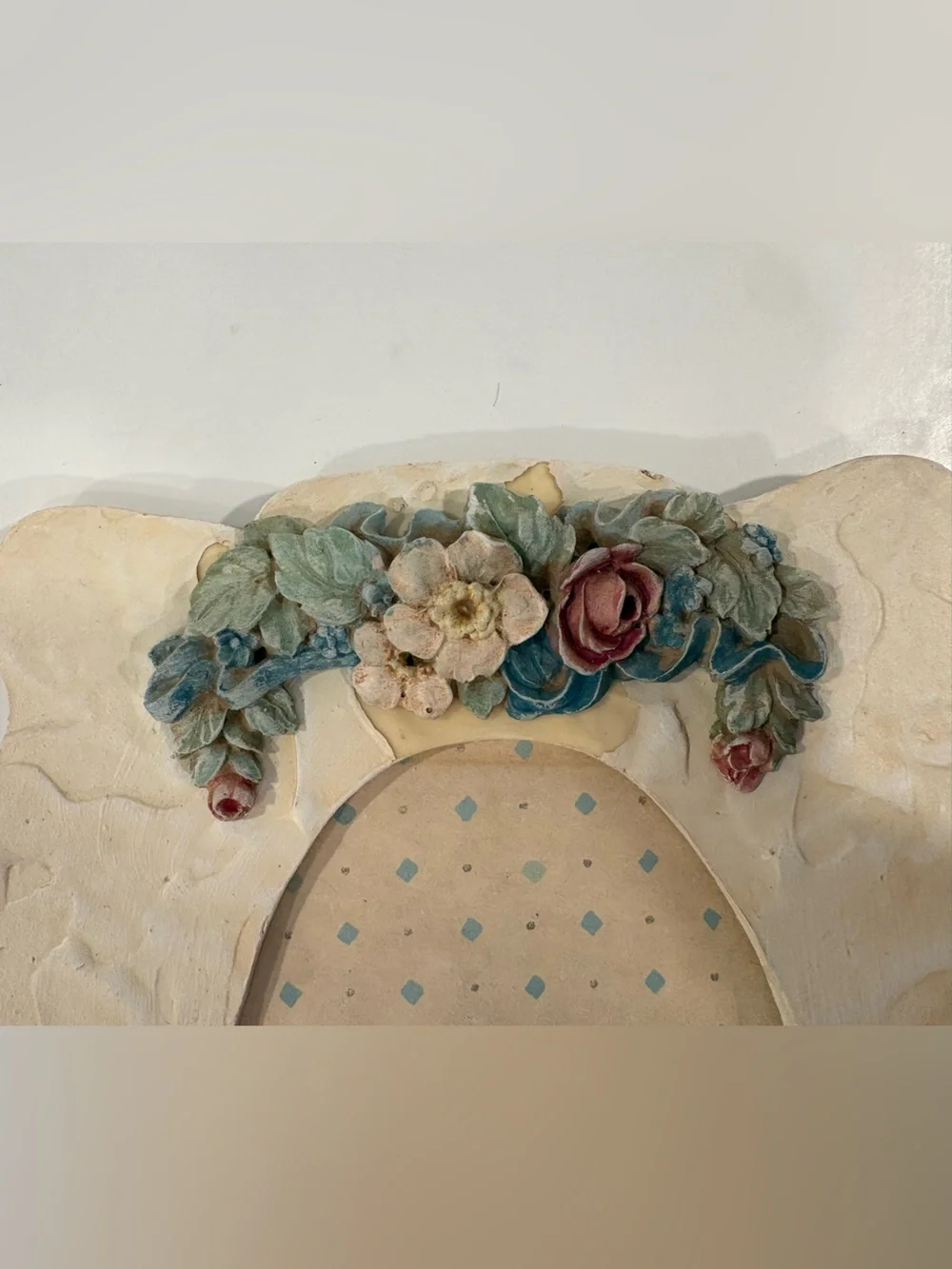 Vintage Handmade Wood Oval Photo Frame Cottagecore Countrycore Faerycore Whimsy